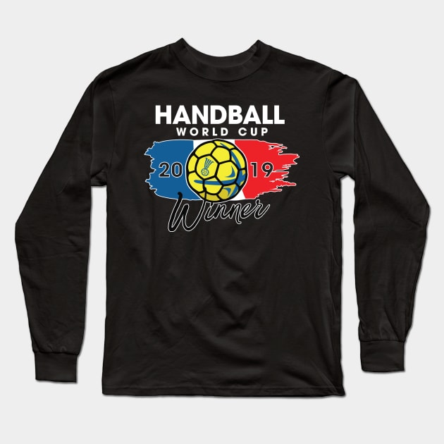 Handball Wm 2019 France Long Sleeve T-Shirt by Chaoscreator